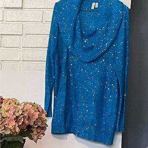 Blue Sequin Women's Sweater